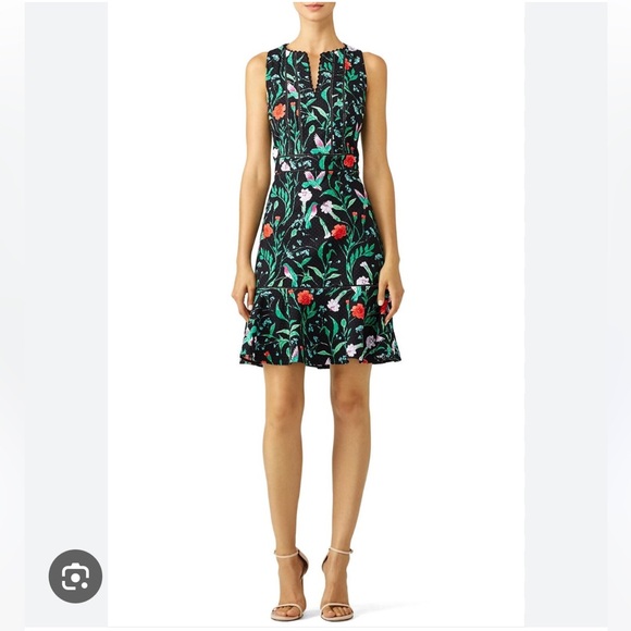 Kate Spade Jardin Hummingbird Floral dress size 4 - Picture 1 of 3